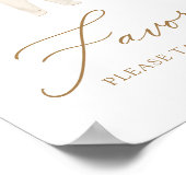 冬のクリスマスの赤ちゃんシャワー好意サイン ポスター (角)