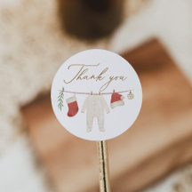 冬のクリスマスの赤ちゃん服ベビーシャワー