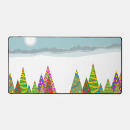 冬のクリスマスの風景 デスクマット