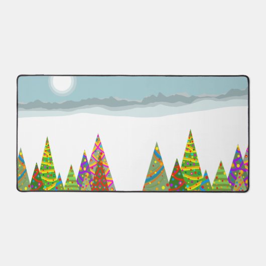 冬のクリスマスの風景 デスクマット (正面)