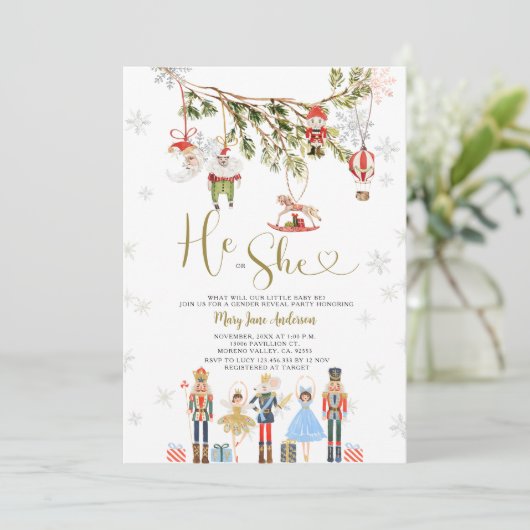 冬のクリスマスの飾り彼または彼女が明かす 招待状 (スタンド正面)
