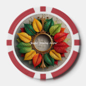 「冬のクリスマスの魅力溢れる季節」 ポーカーチップ (正面)