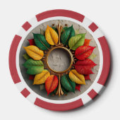 「冬のクリスマスの魅力溢れる季節」 ポーカーチップ (裏面)