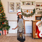 冬のクリスマスの鹿 – オールオーバープリントエプロン エプロン