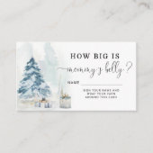 冬のクリスマスはママの腹の大きさ エンクロージャーカード (正面)