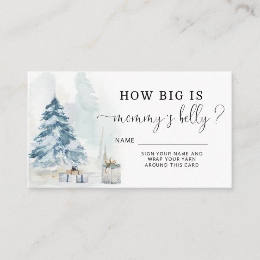 冬のクリスマスはママの腹の大きさ エンクロージャーカード (正面)