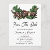 冬のクリスマスは日付結婚を保存 ポストカード (正面)