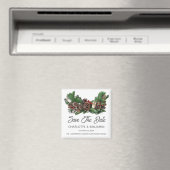 冬のクリスマスは日付結婚を保存 マグネット (インサイチュ (食洗機))