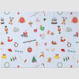 冬のクリスマスをテーマにしたアイスブルーのサンタ条項のカット 薄葉紙