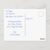 冬のクリスマスを過ごす子どもパーソナライズされたたち ポストカード (裏面)