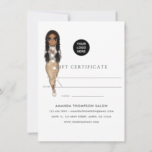 冬のクリスマスアフリカ系アメリカ人プランナー人形 (裏面)