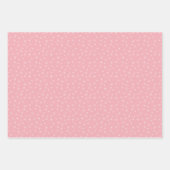 冬のクリスマスインスパイアレトロピンクのパターン ラッピングペーパーシート (正面3)