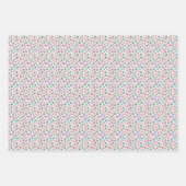 冬のクリスマスインスパイアレトロピンクのパターン ラッピングペーパーシート (正面)