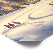 冬のクリスマスウォールアートプリント ポスター (角)