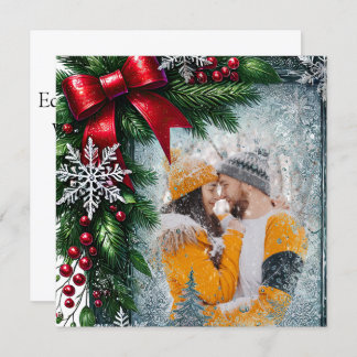 冬のクリスマスエバ縁どリ シーズンカード