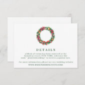 冬のクリスマスオーナメントの結婚式の詳細 招待状 (正面/裏面)