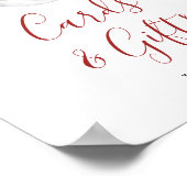 冬のクリスマスオーナメントカード&ギフト ポスター (角)