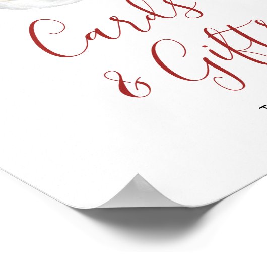 冬のクリスマスオーナメントカード&ギフト ポスター (角)