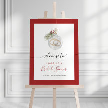 冬のクリスマスオーナメントブライダルシャワーへようこそ