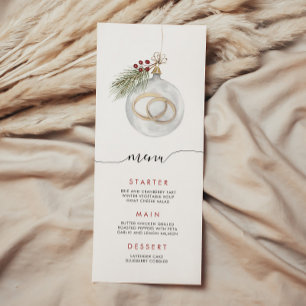 冬のクリスマスオーナメントメニュー メニュー