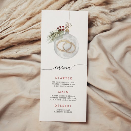 冬のクリスマスオーナメントメニュー メニュー