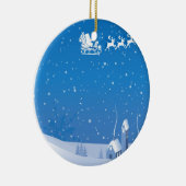 冬のクリスマスオーナメント セラミックオーナメント (右)