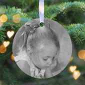 冬のクリスマスカントリー雪パーソナライズされた片 セラミックオーナメント