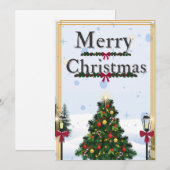 冬のクリスマスカード シーズンカード (正面/裏面)
