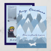冬のクリスマスカード シーズンカード (正面/裏面)