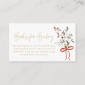 冬のクリスマスガール赤ちゃんシャワーベビー エンクロージャーカード (正面)