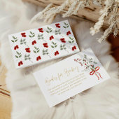 冬のクリスマスガール赤ちゃんシャワーベビー エンクロージャーカード