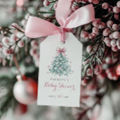 冬のクリスマスガール赤ちゃんシャワー ギフトタグ