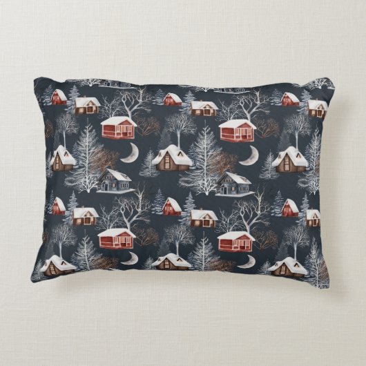 冬のクリスマスキャビン アクセントクッション (裏面)