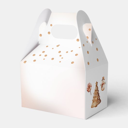 冬のクリスマスクッキーのクリスマスバースデーパーティー フェイバーボックス (裏面サイド)