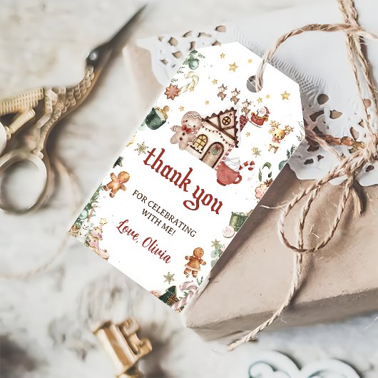 冬のクリスマスクッキー誕生日お気に入りギフトラベル ギフトタグ