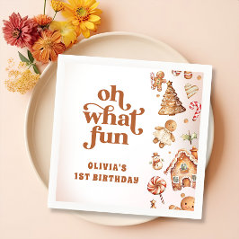 冬のクリスマスクッキー誕生日パーティー スタンダードカクテルナプキン