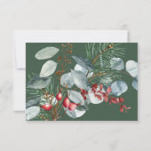 冬のクリスマスグリーンの3ディナー 出欠カード (裏面)