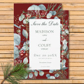 冬のクリスマスグリーン結婚リー赤 セーブザデート