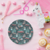 冬のクリスマスコージー ペーパープレート (パーティー)