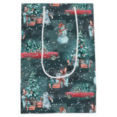 冬のクリスマスコージー ミディアムペーパーバッグ (裏面)