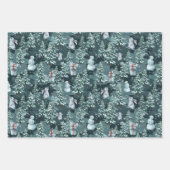 冬のクリスマスコージー ラッピングペーパーシート (正面3)