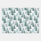 冬のクリスマスコージー ラッピングペーパーシート (正面2)