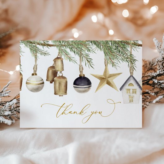 冬のクリスマスサンキューカード サンキューカード