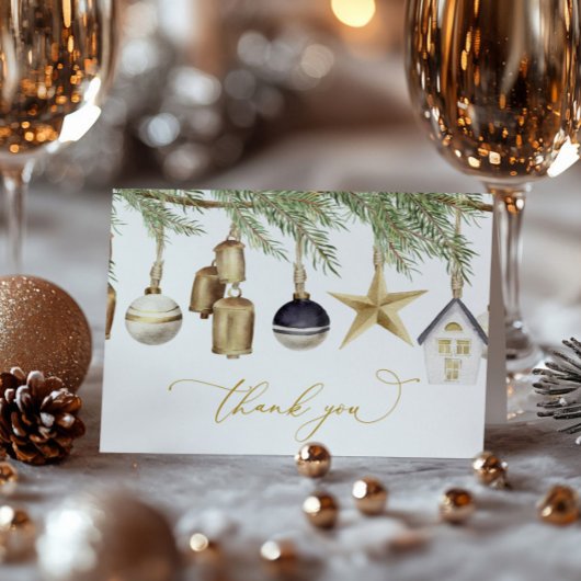 冬のクリスマスサンキューカード サンキューカード