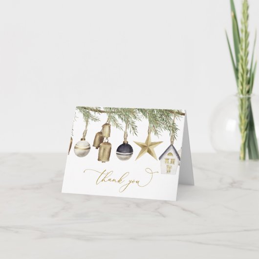 冬のクリスマスサンキューカード サンキューカード (正面)