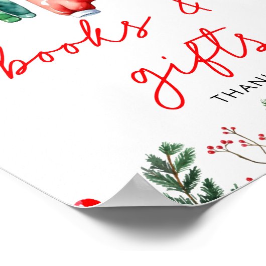 冬のクリスマスサンタベビーシャワーブック&ギフト ポスター (角)