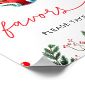 冬のクリスマスサンタ赤ちゃんシャワーが好意サイン ポスター (角)