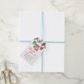 冬のクリスマスサンタ赤ちゃんシャワー ギフトタグ (より糸付き)