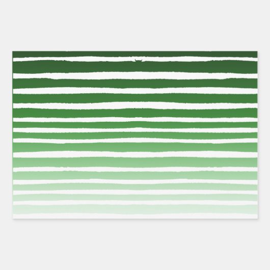 冬のクリスマスシェードのグリーンギフト ラッピングペーパーシート (正面2)