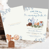 冬のクリスマスシノワズリーベビーシャワーティーパーティー 招待状